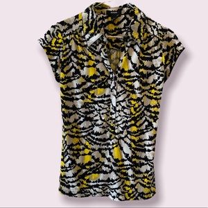 NWOT Alfani black and yellow blouse
